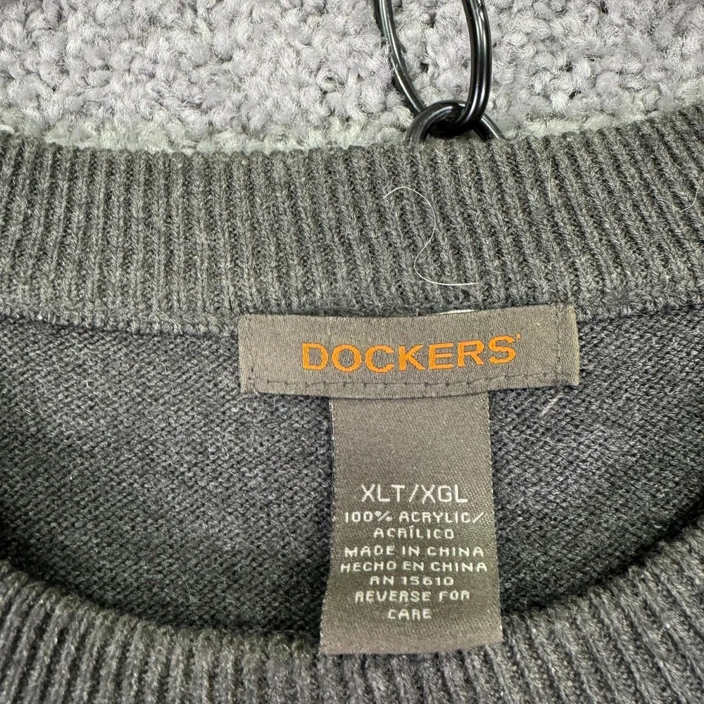 Dockers Sweater Mens XLT Multicolor Geometric Crew Neck Pullover Big Tall Casual